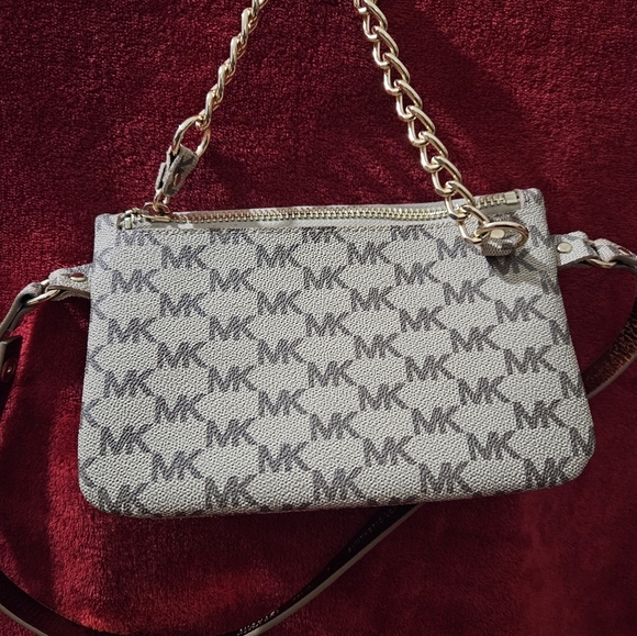 Michael Kors-Beige and Gray-Fanny Pack Belt Bag - Picture 2 of 14
